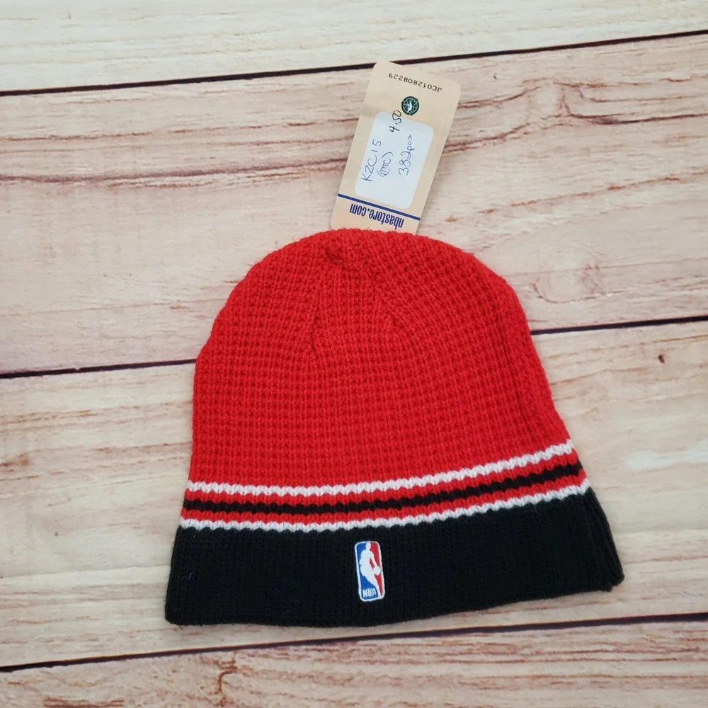 Houston Rockets Hat Cap Beanie One Size Red Black NBA Basketball Adidas Mens NEW